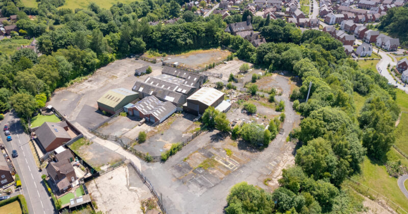 Former industrial estate for sale with full planning consent for 48 dwellings